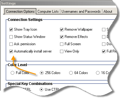 Remote Control Automatic Install Setting